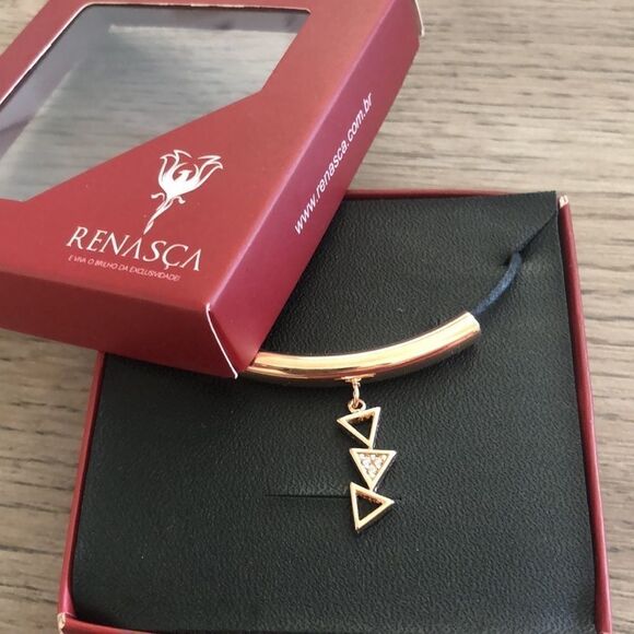 CHOKER SIGNS ZIRCONIA + ROSÉ GOLD PLATED - Picture 10 of 10